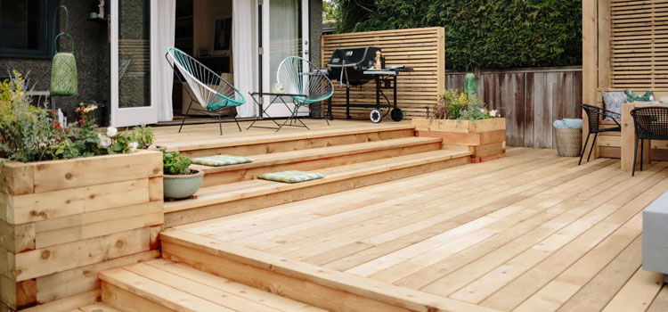 Cedar Decking in Beverly Hills, CA