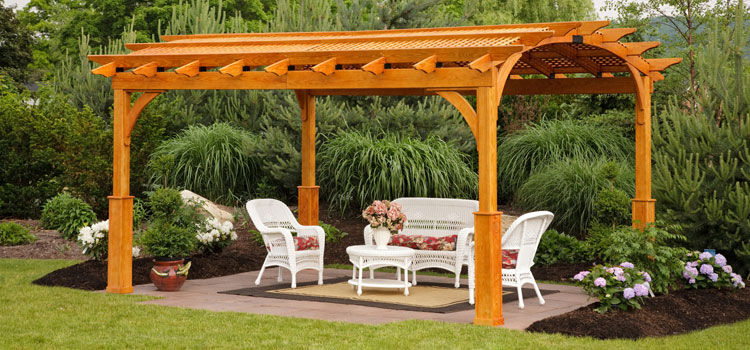 Cedar Wood Pergola Installation in Beverly Hills, CA