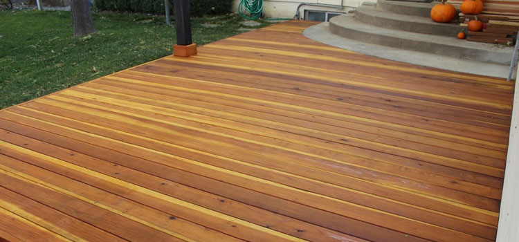 Smooth Redwood Decking in Beverly Hills, CA